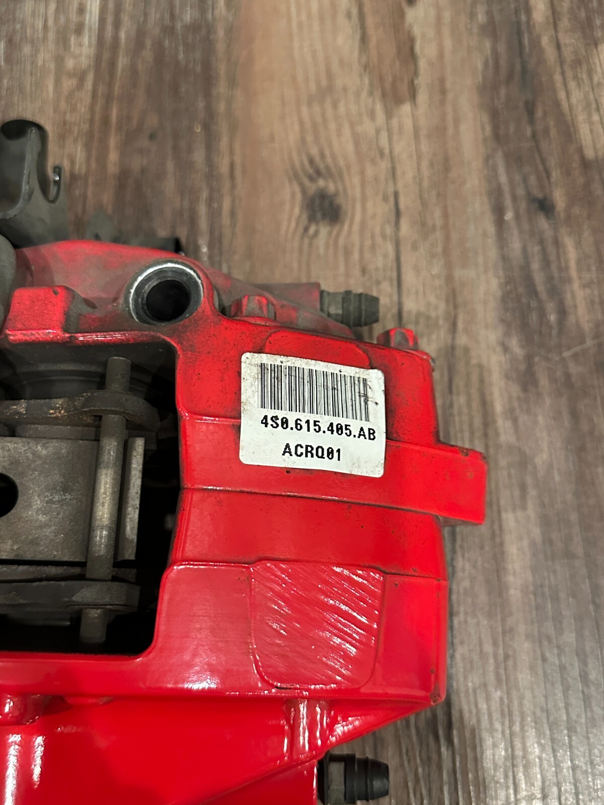 2021 AUDI R8 REAR LEFT RED CARBON CERAMIC BRAKE CALIPER OEM *PAINT CHIPS/READ!*