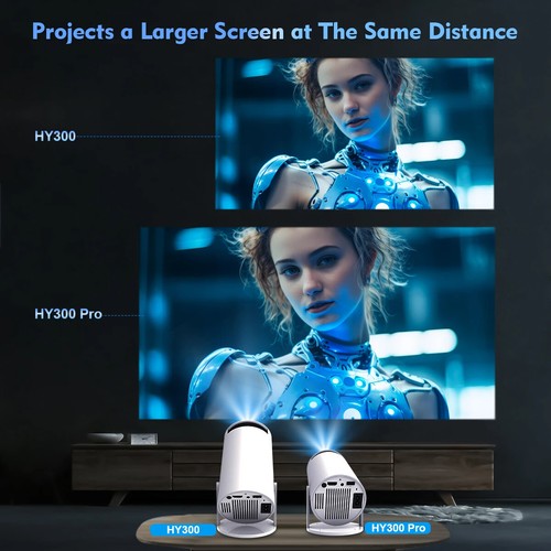 4K Portable Projector Android 11 HD WiFi6 Bluetooth Home Theater Mini Projector - Picture 7 of 16