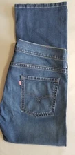 LEVI STRAUSS Men 522 Regular Straight 100% Cotton Denim Jean - 36x32 Blue 16222