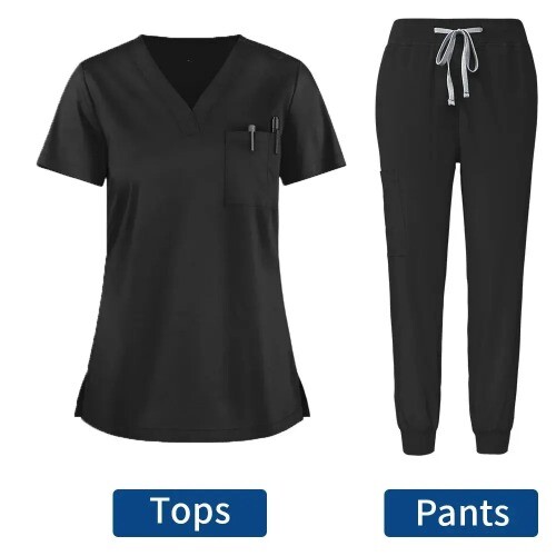 Medical Uniforms for V-neck Nurse Scurbs Set Doctor/Oral Dental Surgery Workwear - Picture 10 of 22