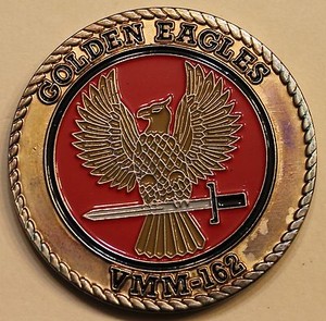 Details About Marine Medium Tiltrotor Sq 162 Vmm 162 Golden Eagles Challenge Coin