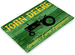Tin Sign John Deere Tractor Farm Equipment Tractor Rustic Metal