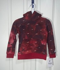 New Nike Boy  s Sportswear Fleece Pullover Hoodie, Gym Red, Size 5/6