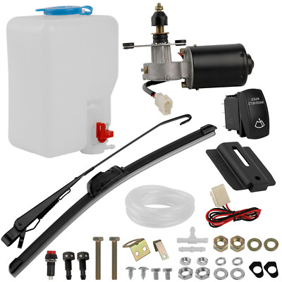 UTV 12V Electric Windshield Wiper Motor Kit For Polaris RZR PRO XP Kawasaki Mule - Foto 10