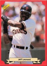 1988 Classic Red Jeff Leonard San Francisco Giants #175