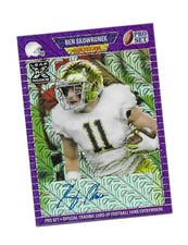 2021 Pro Set RC Auto Purple Mojo Ben Skowronek Nortre Dame Irish Rams #9/25