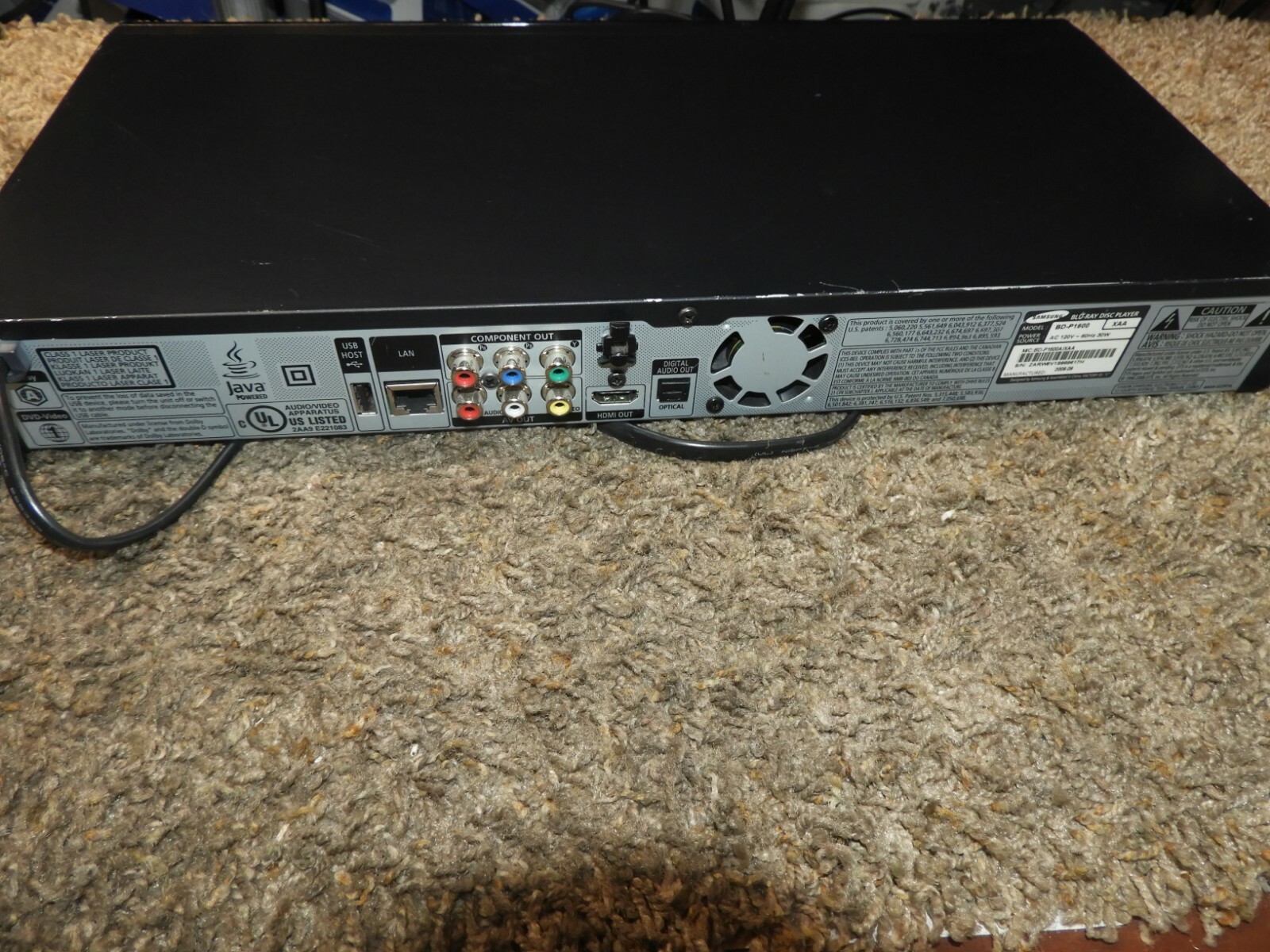 Samsung BluRay/DVD Disc Player BDP1600 NO REMOTE eBay