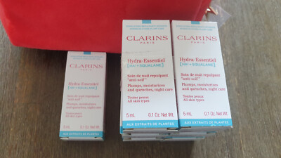 30ml Clarins Hydra-Essentiel Feuchtigkeits Nachtpflege 6 x 5ml /Kosmetikbase