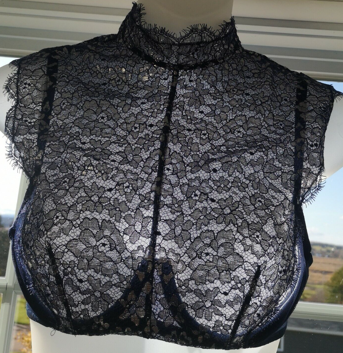 Soutien-gorge Victoria's Secret DREAM ANGELS Métallisé Col Haut - 32D, Rose Argenté, Neuf Avec étiquettes