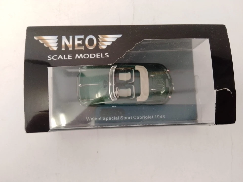 Neo Porsche Special Sport cabrio metallic green 1948 1/43 46190 - Immagine 3 di 3