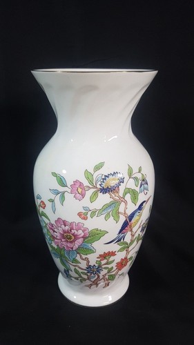Aynsley Pembroke 9" Gilded Vase Floral and Exotic Bird Design - 第 1/12 張圖片