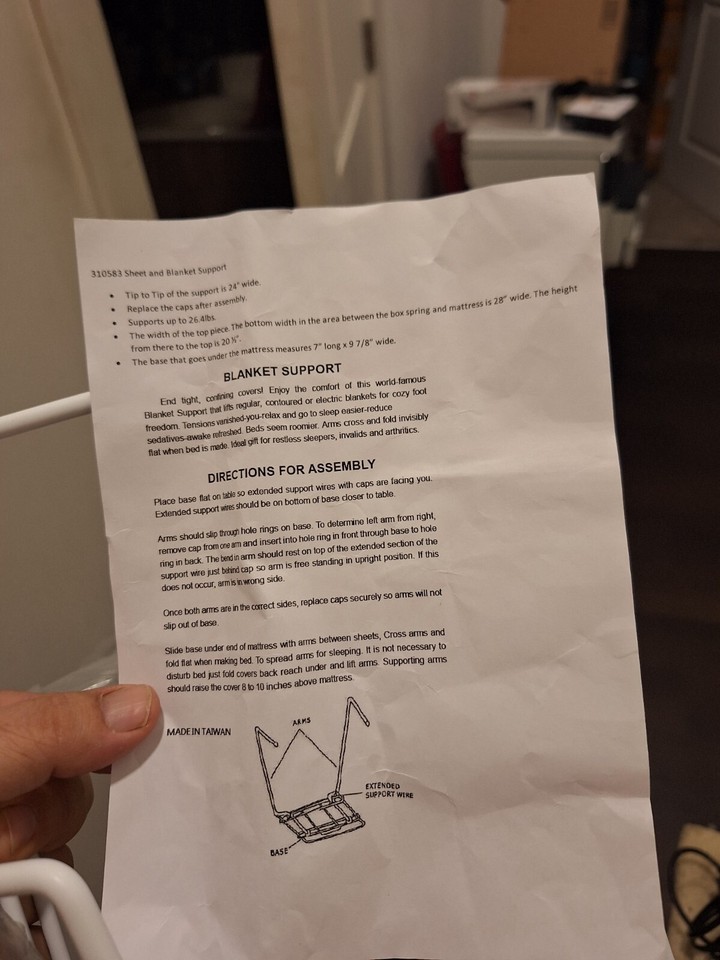 Sheet And Blanket Support 310583 eBay