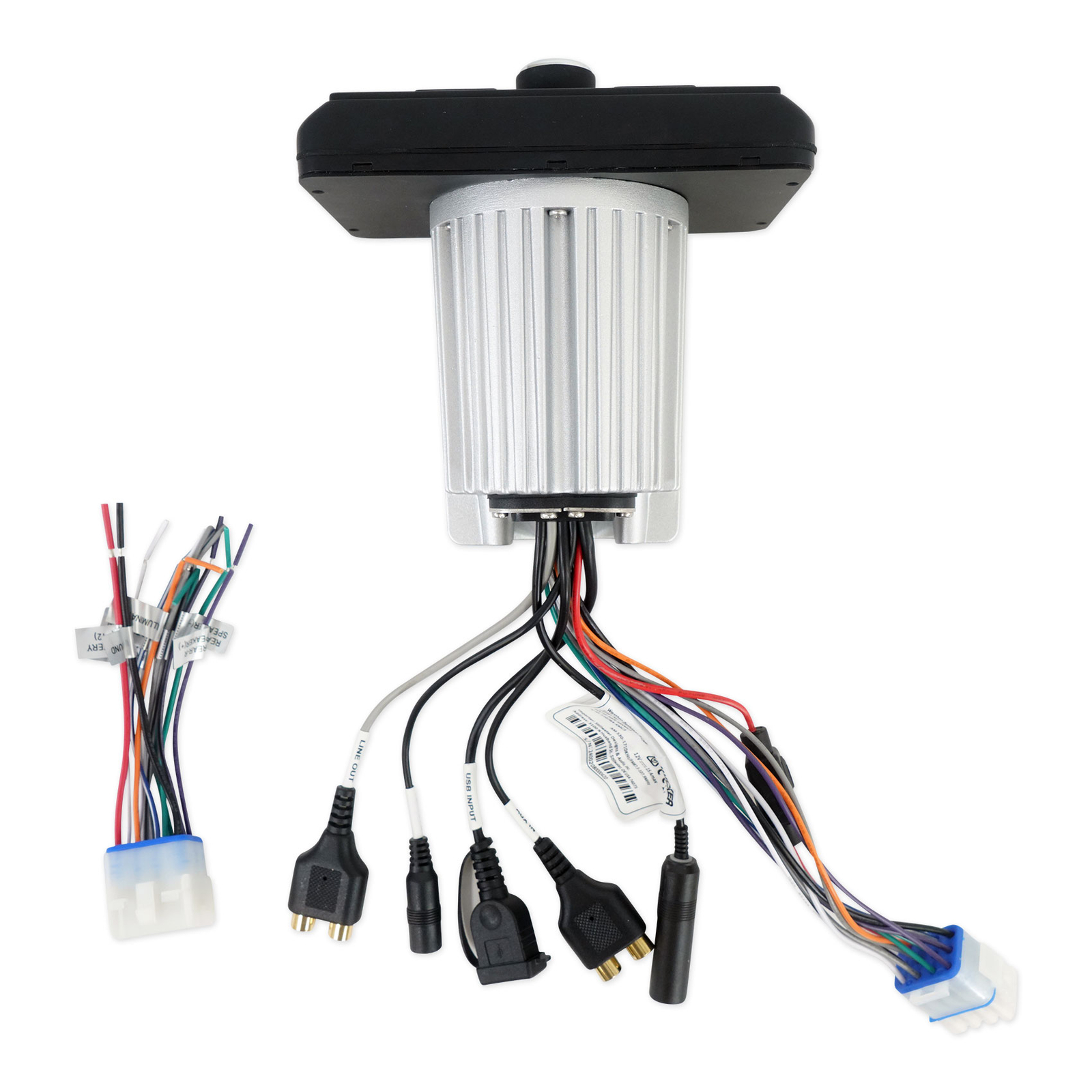 Цифровой медиаресивер KICKER KMC3 с Bluetooth пультом дистанционного управления 2 65-дюймовыми белыми светодиодными динамиками