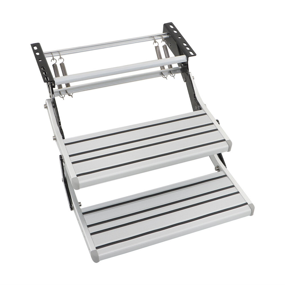 Retractable Additional Step Aluminium Manual Pull Out Retractable Two Step RV Camper Platform Steps ...