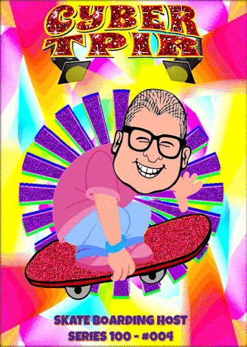 1st Edition NFT WAX - CYBER TPIR TV Skate Boarding Host (gif animated) MINT #006 1st Edition NFT WAX - CYBER TPIR TV Skate Boarding Host (gif animated) MINT #006