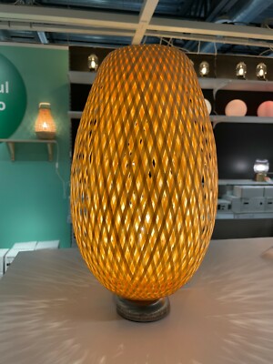 Ikea BOJA Table lamp, bamboo/handmade 16 '' - NEW