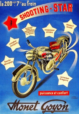 MONET GOYON MOTORRAD Rf1391 - POSTER HQ 40x60cm eines VINTAGE POSTERS