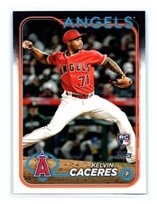 2024 Topps Baseball #680 Kelvin Caceres Rookie RC Los Angeles Angels