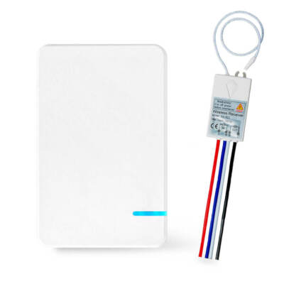 LED Lamp ON/OFF RF Remote Control Light Switch Receiver Wireless ...