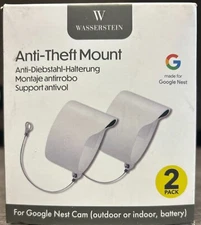 2 Pack Wasserstein Anti-Theft Mount For Google Nest Cam (Battery) - White