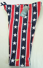 Speedo Men's Jammer Swimsuit 34 Red White Blue Star Lane ProLT Fabric MSRP 39