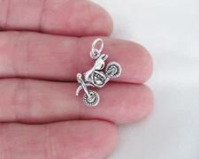 Sterling Silver 3d Dirt bike motorcycle charm