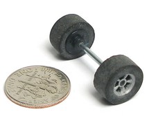 1pc Aurora AFX Magnatraction HO Trucking Plain Jane Rear WHEELS, TIRES and Axle