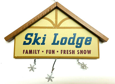 Midwest-CBK Ski Lodge Christmas Ornament NWT OOP! NOS