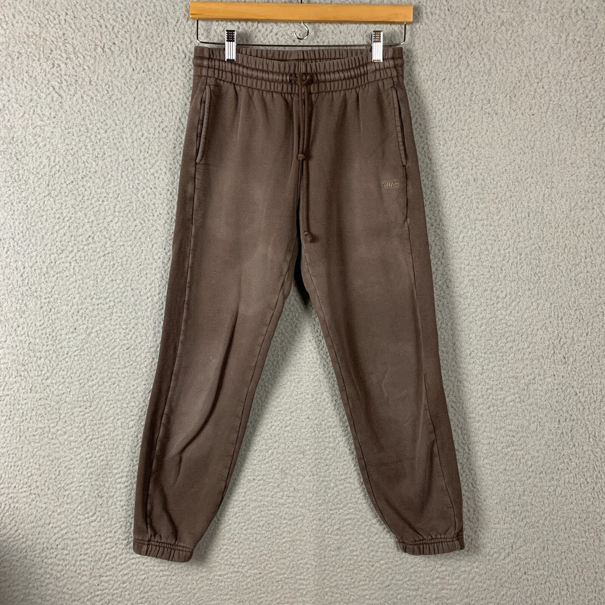 Aritzia TNA Pants Women XS Sweatfleece Cozy Fleece Jogger Brown