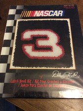 NASCAR DALE EARNHARDT Latch Hook Kit Rug Yarn Craft Racing Stock Car 1999 Caron