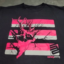 Safety Shirtz Elk L Shirt Outdoor Gear Adventure Bright Black Pink Logo Hunting
