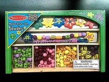 MELISSA DOUG Flower Power Jewelry Wooden Bead Kit Children Craft