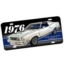 1976 Mustang Cobra Ii Classic Car Emblem Design Aluminum License Plate