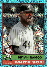 2025 Topps Heritage Chrome Light Blue Sparkle - #381 Bryan Ramos White Sox