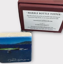 Screencraft Tileworks Marble Wine Bottle Topper Coeur d’Alene Brand New In Box