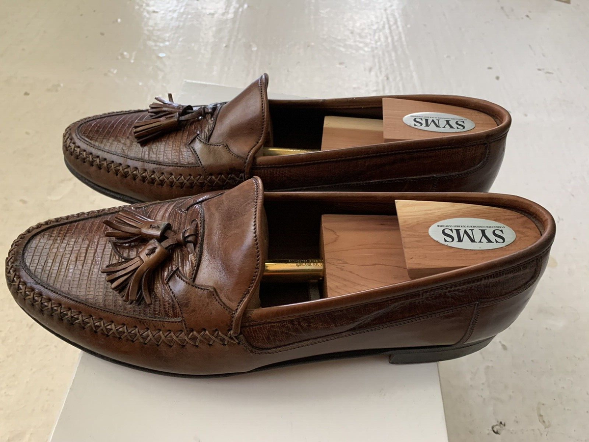 DOMANI by Johnston & Murphy Men\'s Tassel Loafers in Deep Burgundy Sz 9.5 M Italy Johnston & Murphy Domani Loafers Men 9.5 Brown Leather  main image 2