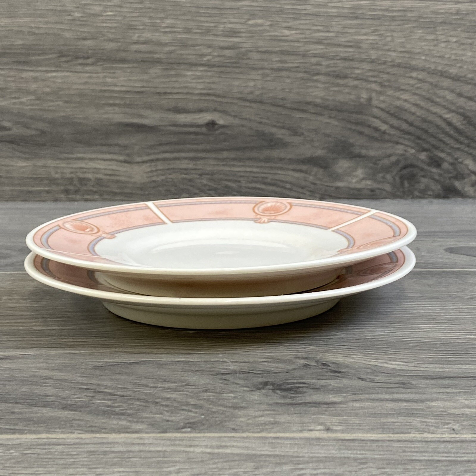 Set Of 2Royal Majestic Fine China Seascape 8427 Dessert Plate 6 1/4