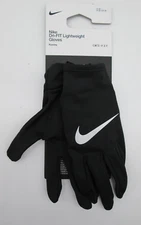 Nike Dri-Fit Lightweight Tech Running Gloves Black Silver Men's Small F2