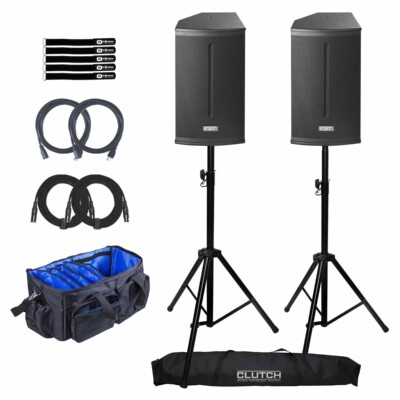 FBT X-PRO 110A Active 10'' Speakers with Heavy Duty Stands Duo Pack