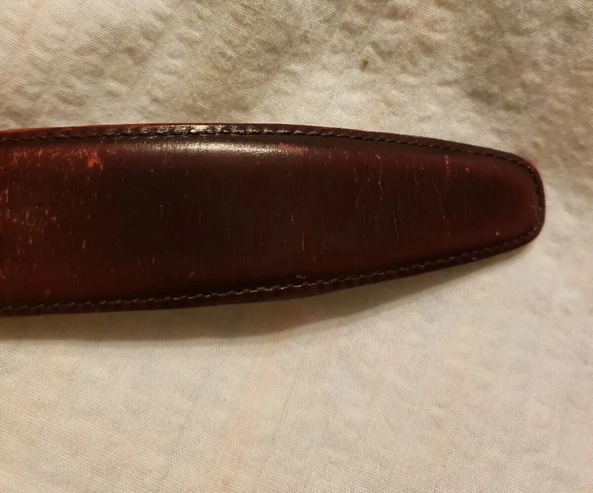 Cintura Coach in pelle Cordovan pelle bovina lucida 3931 fibbia ottone massiccio misura 36.