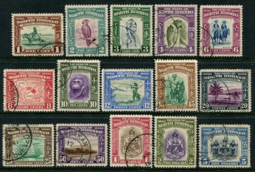 NORTH BORNEO 1939 TO $5 SG203/17 FINE USED