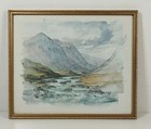 Glen Coe Argyll Scotland Frame Watercolor Print Wall Picture 9.5"H x 11.5"L