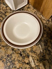 USA Beige And Brown stoneware Dinner Plate, Bowl