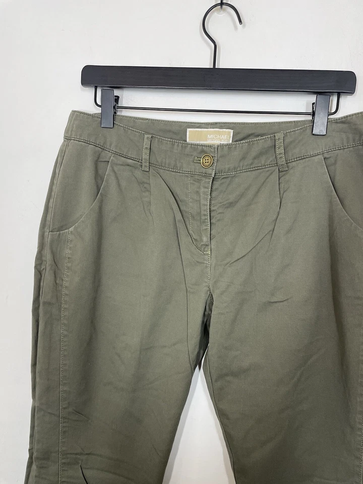 Michael Kors Womens Skinny Ankle Pants Olive Green Size 8 - Image 3 of 4