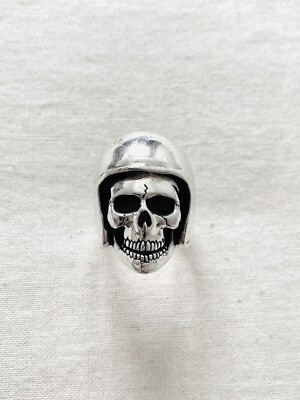 The Great Frog Biker Skull Ring (Size R) 