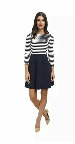 Kate Spade Space Stripe Selma Dress Navy White Striped Size 14 NEW $348 Tag - Picture 10 of 10