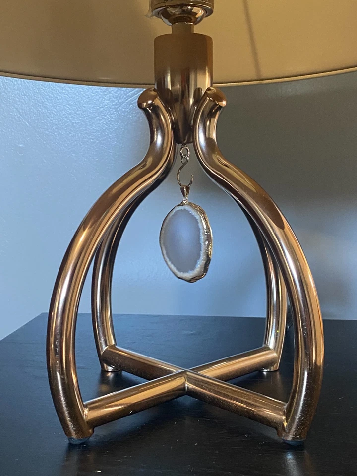 Lámpara de acento de ágata de oro rosa Arteriors Foto 3 de 4