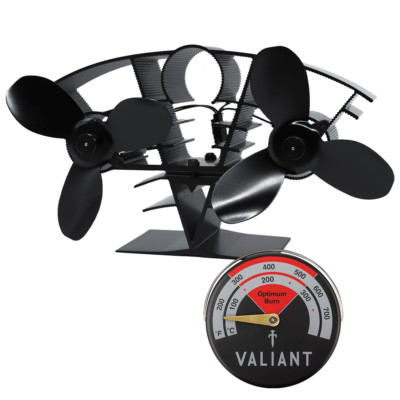 Valiant Whirlwind Ofenventilator & Magnetisches Thermometer in Rot