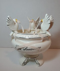 NORCREST Dove Bowl Footed Porcelain 25th ANNIVERSARY Silver Accents WHOLESALE — photo 4