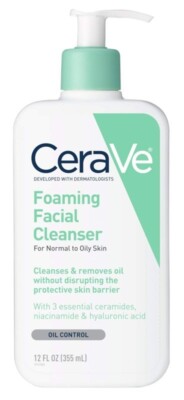 Cerave Foaming Facial Cleanser Oil Control 12oz
